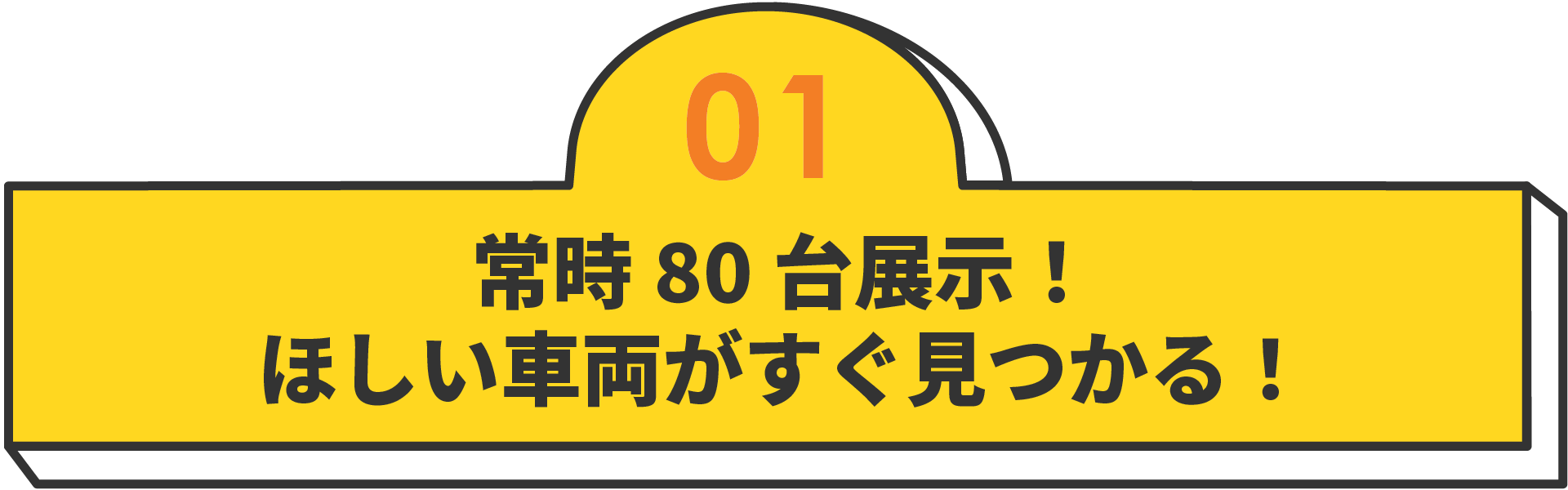 常時80台展示！ほしい車両がすぐ見つかる！